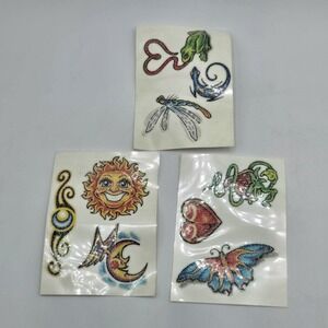Classic Temporary Tattoo Set Vending Machine Sticker Vintage Celestial Moon